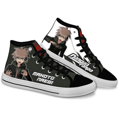Makoto Naegi High Tops Canvas Shoes