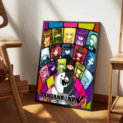 Danganronpa Monokuma And Orther Characters Wall Art