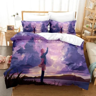 Danganronpa Purple Sky Bedding Set
