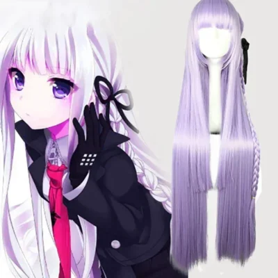 Dangan Ronpa Kyouko Kirigiri Purple Cosplay Wig