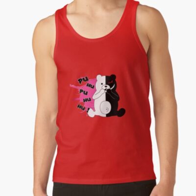 Alternative view of Danganronpa Monokuma Laugh Pu Hu Hu Tank Top