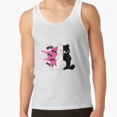 Danganronpa Monokuma Laugh Pu Hu Hu Tank Top