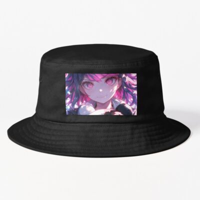 Danganronpa Iconic Character Under Japanese Cherry Blossoms Bucket Hat