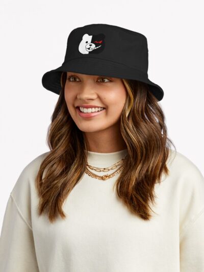 Alternative view of Danganronpa Monokuma Anime Cartoon Gift Bucket Hat
