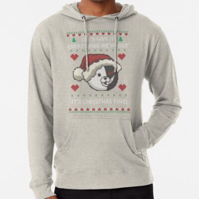Alternative view of Monokuma Ugly Christmas Sweater Dangan Hoodie
