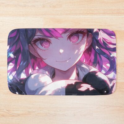 Danganronpa Iconic Character Under Japanese Cherry Blossoms Bath Mat