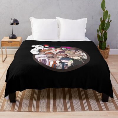 Funny Men Hungry Hungry Monokuma Awesome For Music Fan Throw Blanket