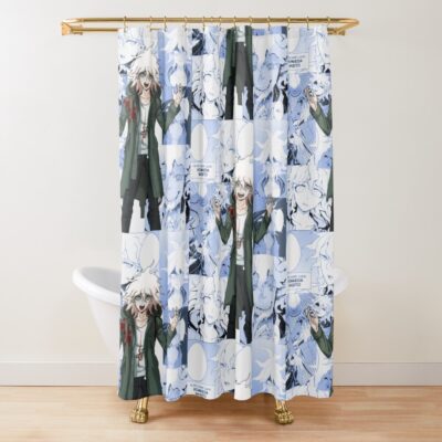 Nagito Komaeda Manga Collage Shower Curtain